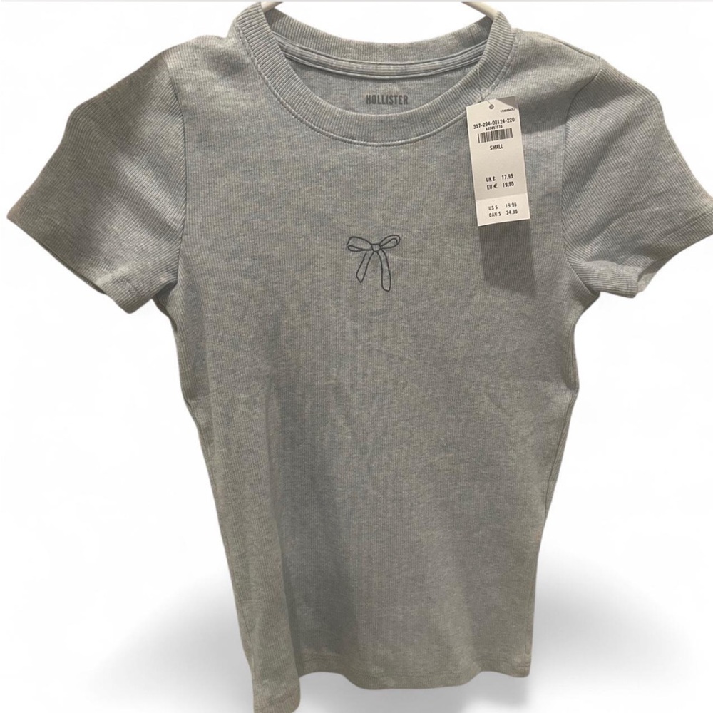 Hollister Gray Bow T-Shirt